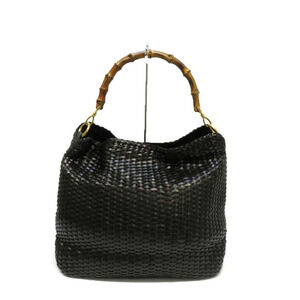 GUCCI Bamboo Bag Leather Brown